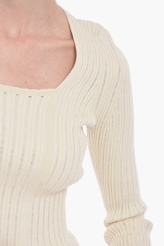 Maglia a Costine FINESSE con Collo Squadrato