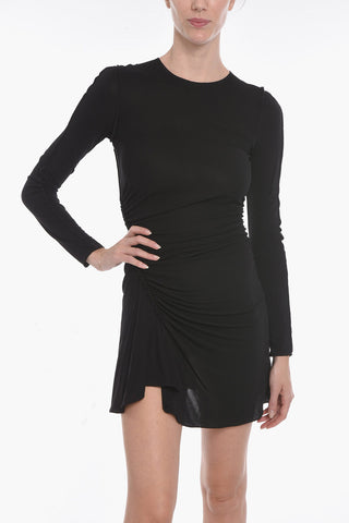 Draped FLUTTER Minidress with Reverse Stintchings