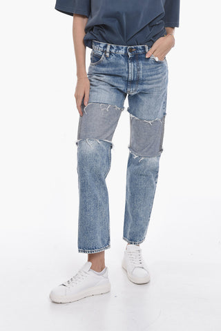MM1 Patchwork Straight Fit Denims 20cm