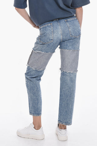 MM1 Patchwork Straight Fit Denims 20cm