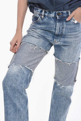 MM1 Patchwork Straight Fit Denims 20cm