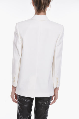 Double Breasted Blazer with Peak Lapel
