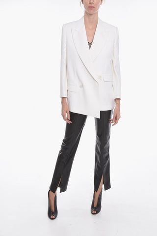 Double Breasted Blazer with Peak Lapel