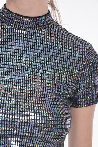 MIRROR PARTY T-shirt with Mock Neck