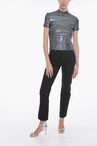 MIRROR PARTY T-shirt with Mock Neck