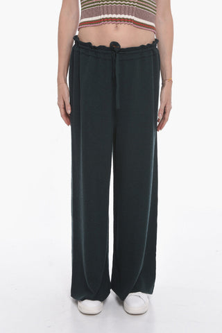 Pantaloni Palazzo Cropped Fit in Cashmere