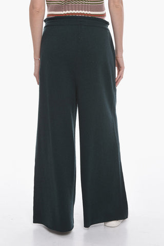 Pantaloni Palazzo Cropped Fit in Cashmere