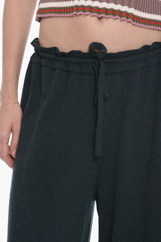 Pantaloni Palazzo Cropped Fit in Cashmere