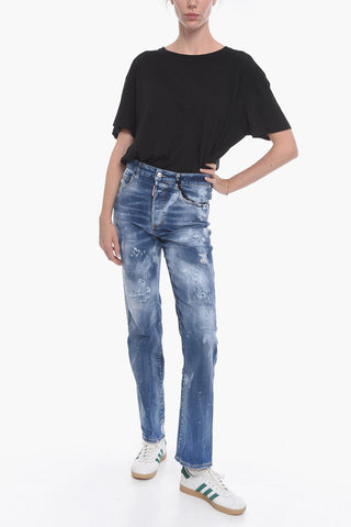 Jeans Roadie Fit con Effetto Scolorito 20cm