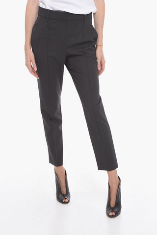 Pantaloni in Lana Vergine a Una Pince
