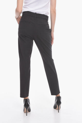Pantaloni in Lana Vergine a Una Pince