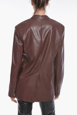 Vegan Leather Boxy Fit Blazer
