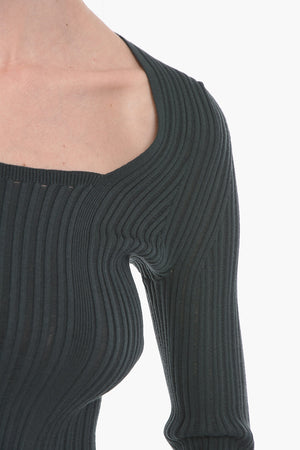 Ribbed Top FINESSE with Square Neckline