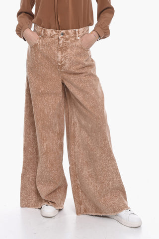 Pantaloni 5 Tasche MARBLE DYED con Gamba Ampia