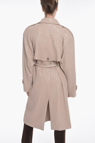 Sequined SORIA Double-breasted Trench
