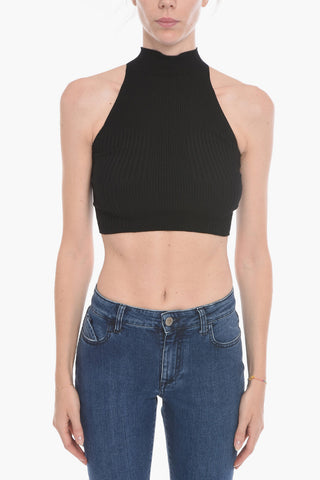 Top LULU a Costine con Collo Alto