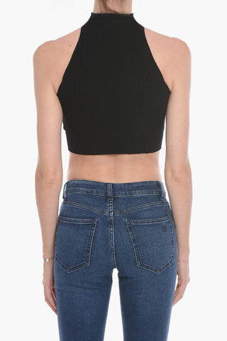 Top LULU a Costine con Collo Alto