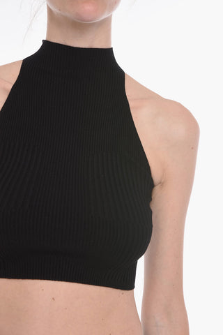 Top LULU a Costine con Collo Alto