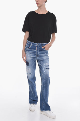 Distressed Roadie Fit Denims 21cm