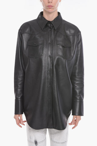 Camicia Oversize PATRAS in Nappa con Doppio Taschino