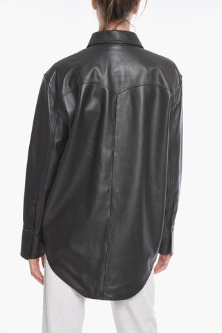 Camicia Oversize PATRAS in Nappa con Doppio Taschino