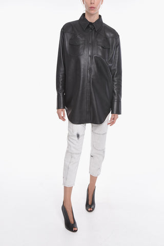 Camicia Oversize PATRAS in Nappa con Doppio Taschino