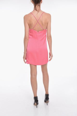 FUJIKO Dress with Crystals Application and Side Slit