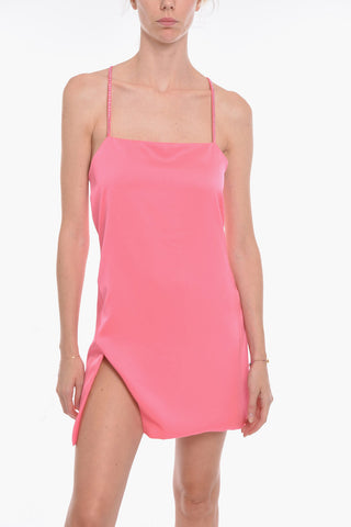 FUJIKO Dress with Crystals Application and Side Slit