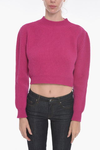 Wool and Cashmere Blend Cropped Sweather