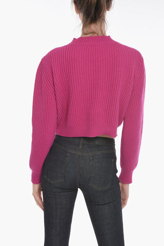 Wool and Cashmere Blend Cropped Sweather