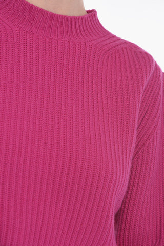 Wool and Cashmere Blend Cropped Sweather