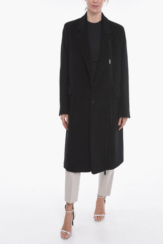 Cappotto in Lana e Cashmere con Tasche ad Aletta