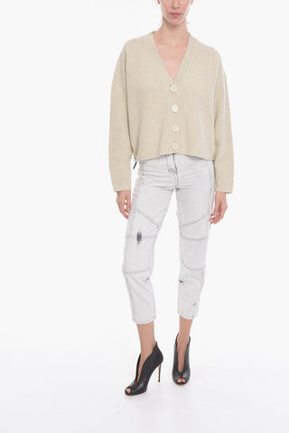 SEE BY Buttoned Wool Blend Cardigan