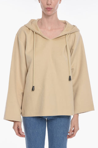 Felpa Hoodie UNISEX MOSHE in Misto Lana