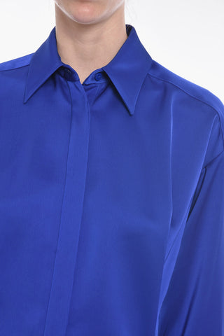 Flared Skirt CANDICE Satin Shirt Dress