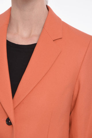 Twill Wool Blend Coat with Flap Pockets