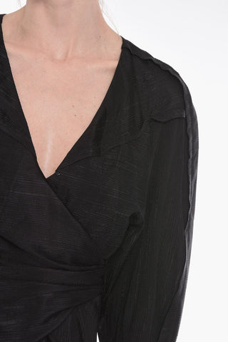 Silk Blend Chiffon ANOKIA Wrap Dress