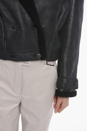 Giubbotto Shearling PETRA Crop Doppiopetto
