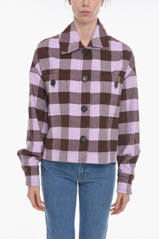 Cotton-flannel Over Shirt with Double Breast-pocket