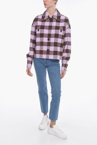 Cotton-flannel Over Shirt with Double Breast-pocket