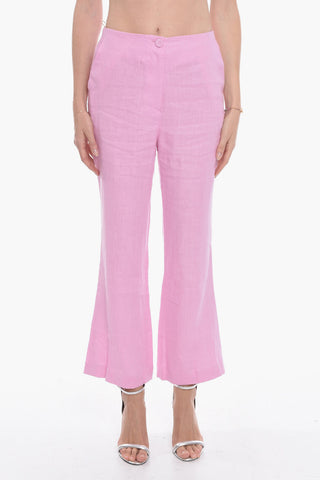 Pantaloni in Lino con Quattro Tasche