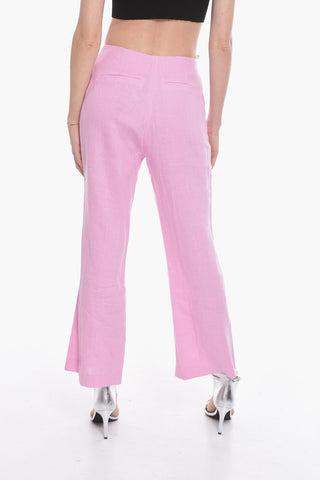Pantaloni in Lino con Quattro Tasche