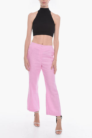 Pantaloni in Lino con Quattro Tasche