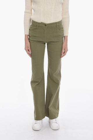 Pantaloni Straight Fit LAURA in Cotone Stretch