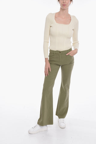 Pantaloni Straight Fit LAURA in Cotone Stretch