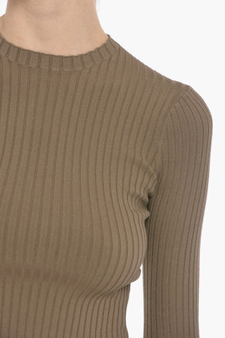 Maglia a Costine BARDIA con Spacchi Laterali