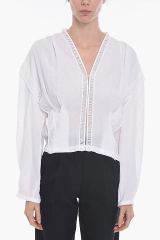 Blusa in Chiffon ELEA con Dettaglio Trasparente