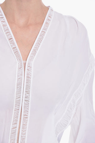 Blusa in Chiffon ELEA con Dettaglio Trasparente