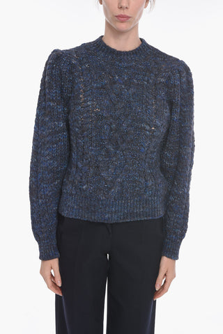 Balloon-Sleeved RAITH Aran Pullover