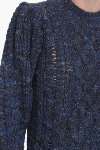 Balloon-Sleeved RAITH Aran Pullover